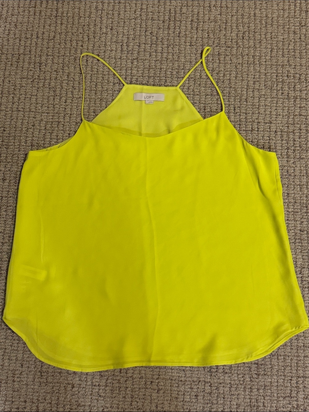 LOFT Neon Yellow Spaghetti-Strap Cami